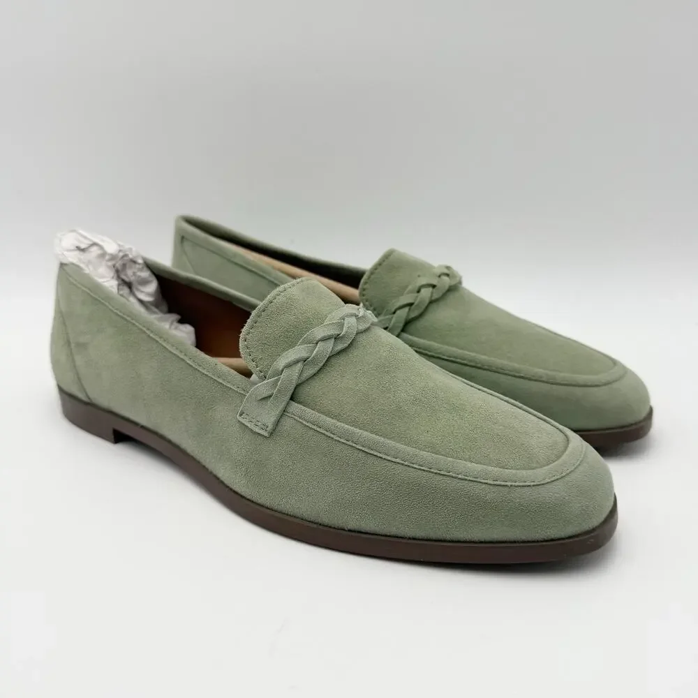 Seychelles Womens Afternoon Stroll Loafers Size 7.5 Sage Green Suede NIB